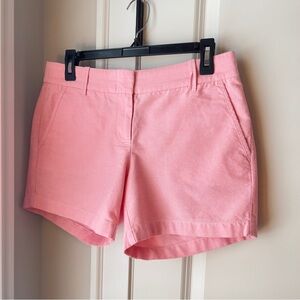 J. Crew Pink Flat Front Oxford Cotton Shorts Women’s Size 2